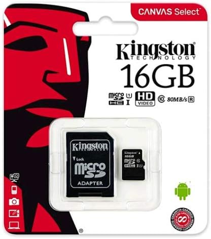 Micro Sd Card 16GB Kingston classe 10 Canvas